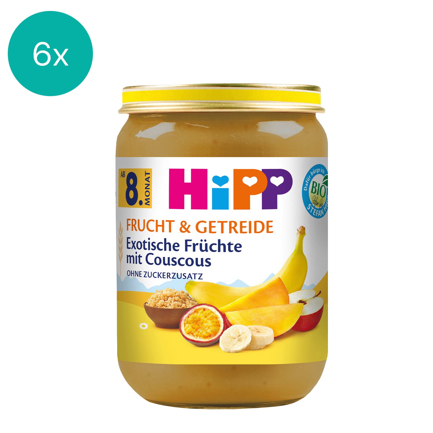 6x HiPP Exotic Fruits with Couscous