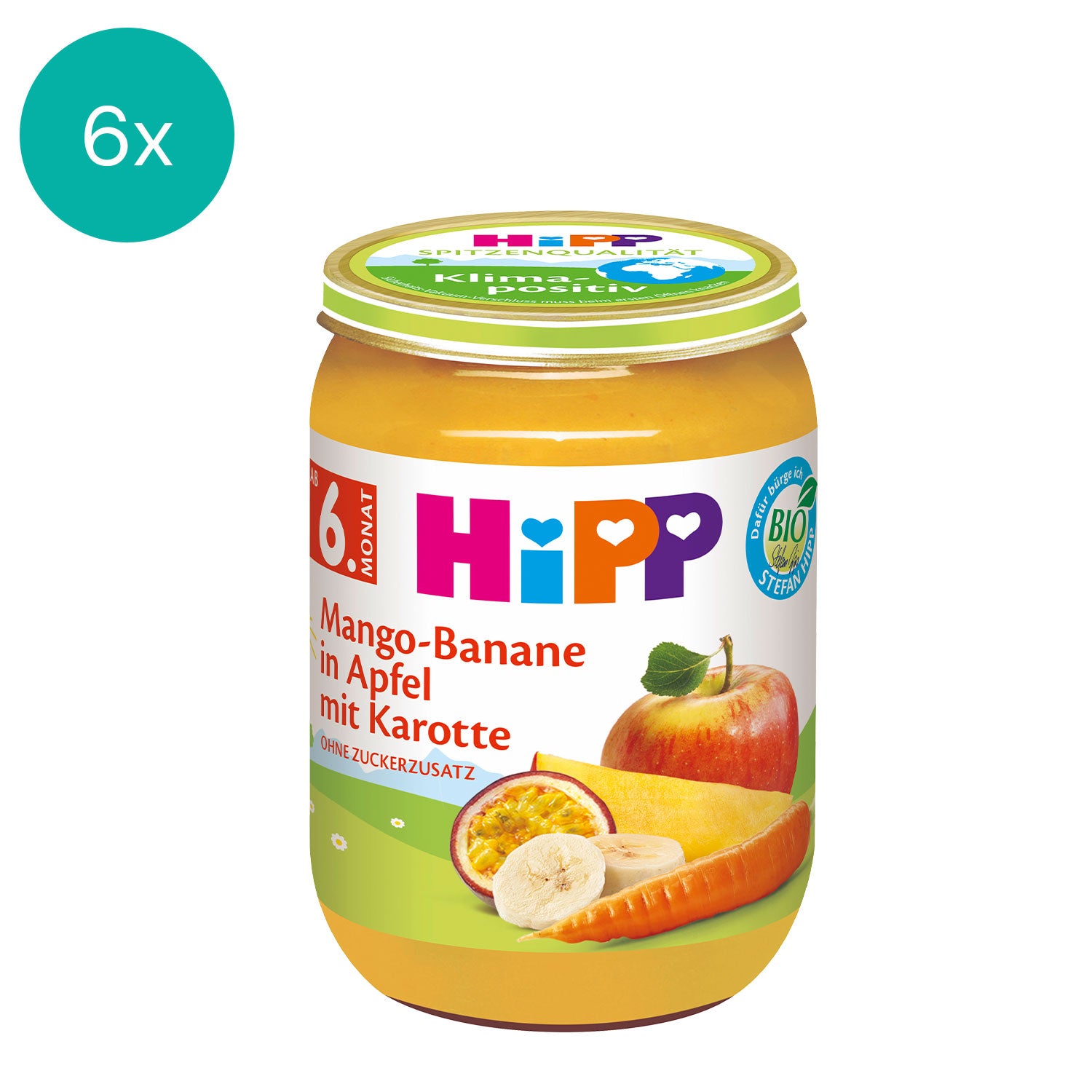 6x HiPP Mango-Banana in Apple with Carrot