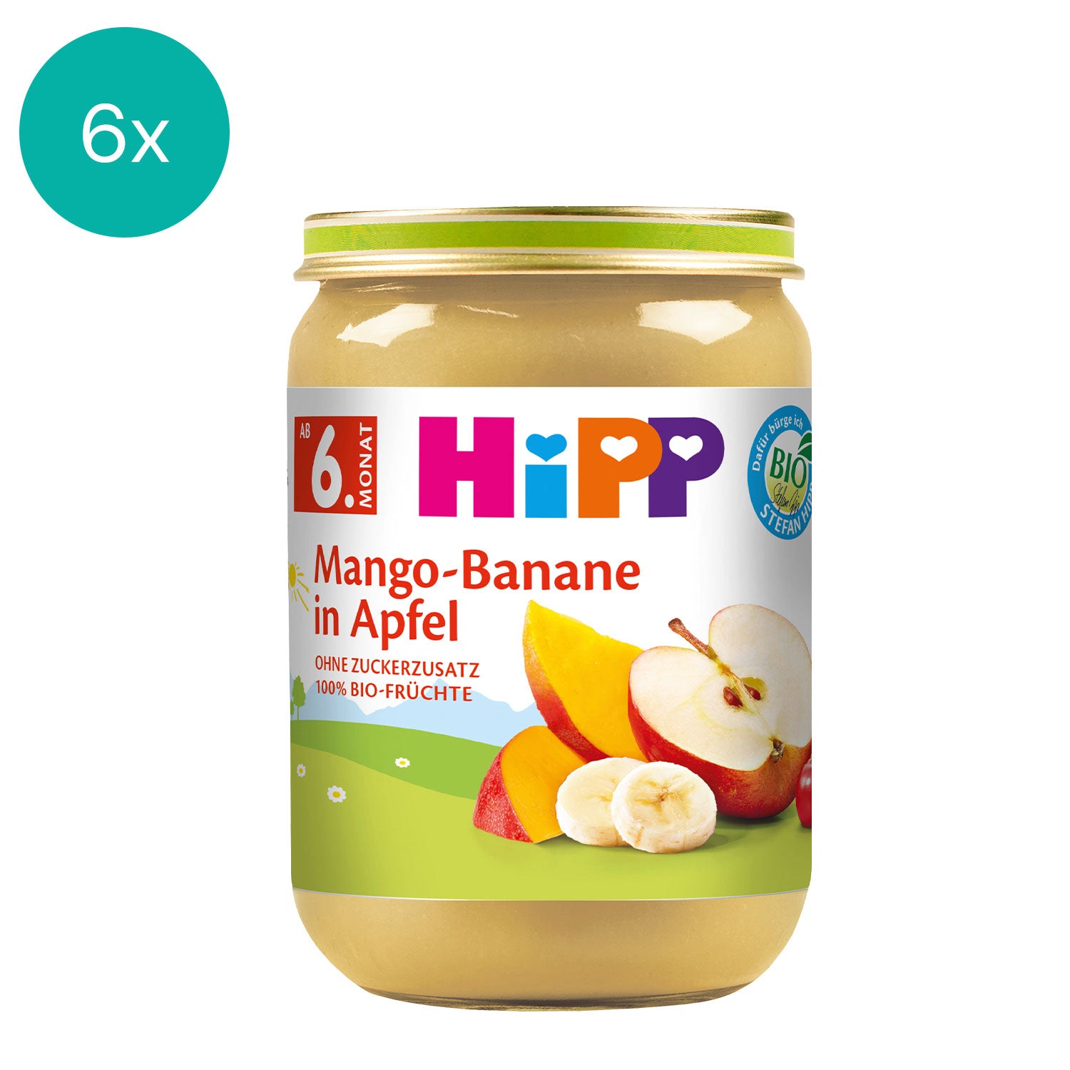 6x HiPP Mango-Banana in Apple