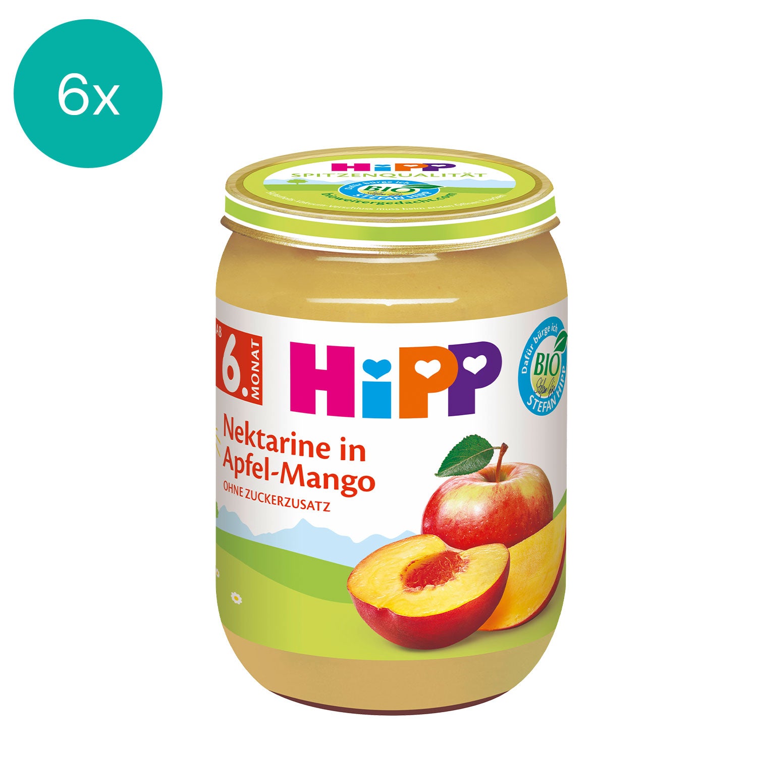 6x HiPP Nectarine in Apple-Mango