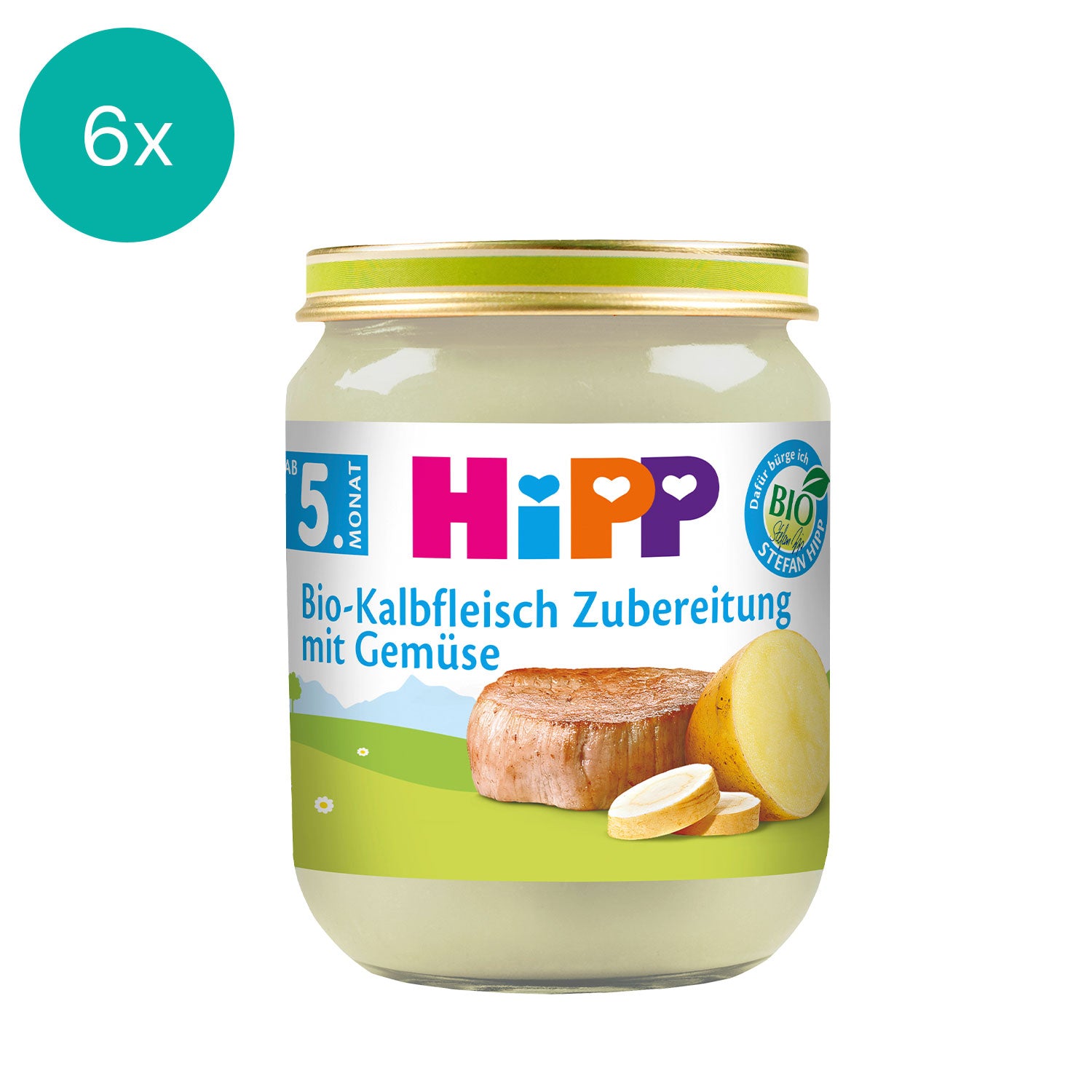 6x HiPP Organic Veal Preparation with Vegetables