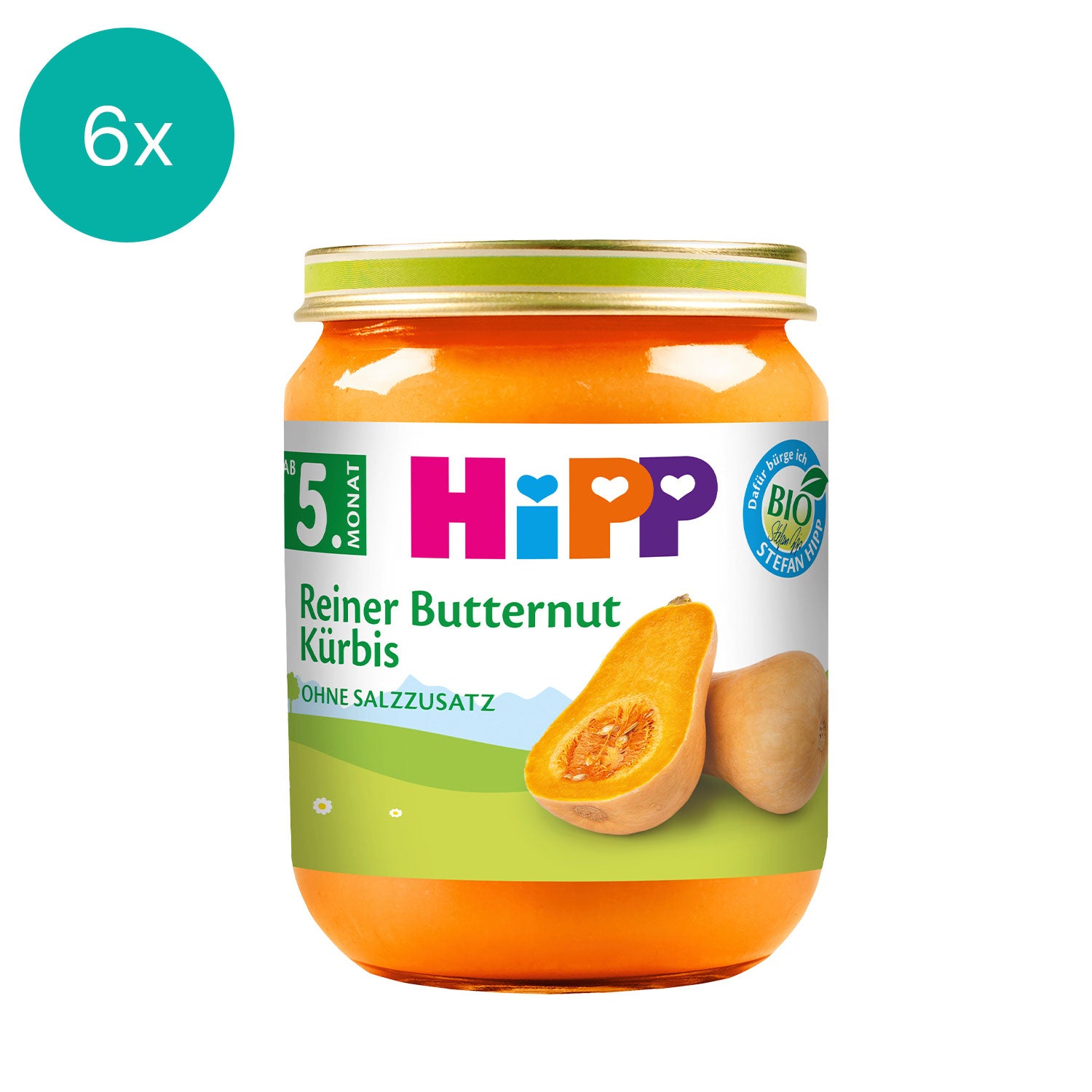 6x HiPP Pure Butternut Pumpkin