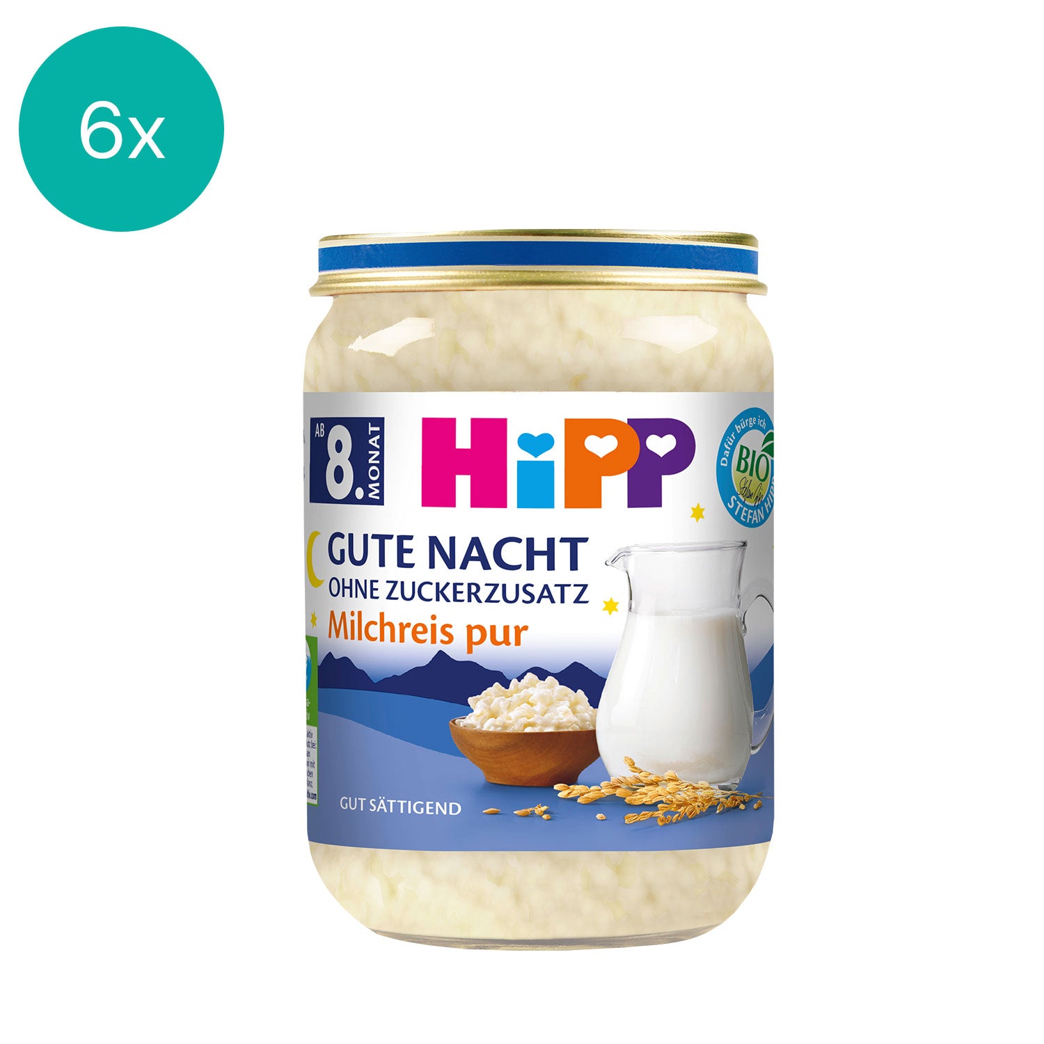 6x HiPP Rice Pudding Pure